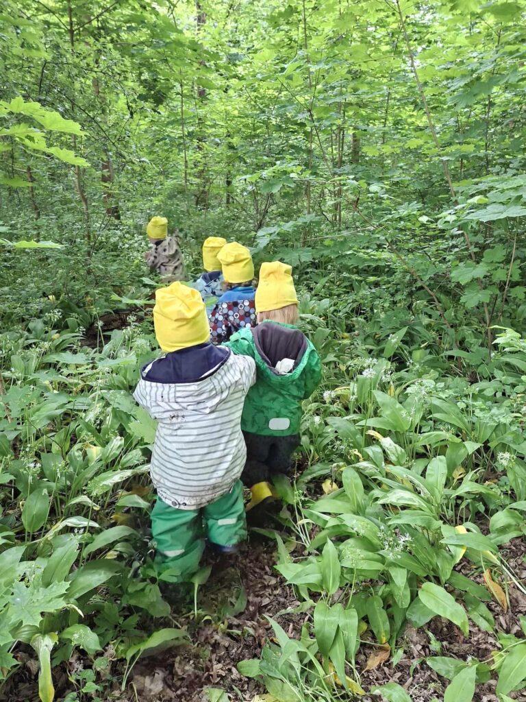 Gemeinsamer Waldspaziergang mit Kindern in Leipzig